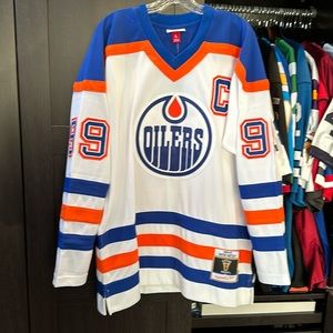 Wayne Gretzky Edmonton Oilers Mitchell & Ness 1986/87 Blue Line Player Jersey